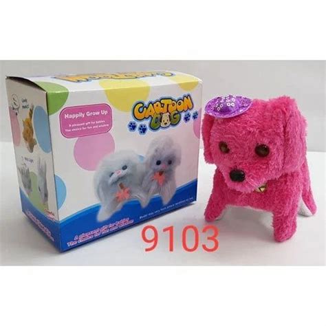 Fur Pink Cartoon Dog Toy At Rs 140piece In Delhi Id 20213519497