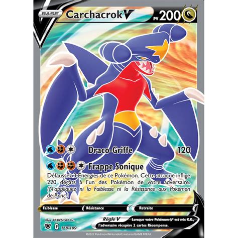 Carchacrok V Eb10 178189 Astres Radieux Swsh10 Carte Pokémon à L