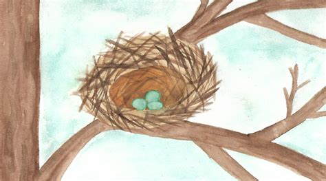 Watercolor Bird Nest Tutorial Farmer Ish