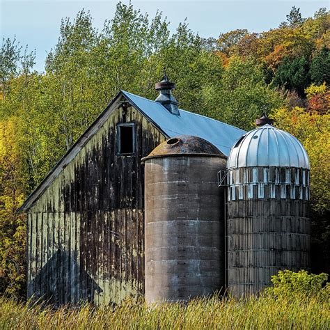 2 Silos And A Barn Photograph By Paul Freidlund Pixels