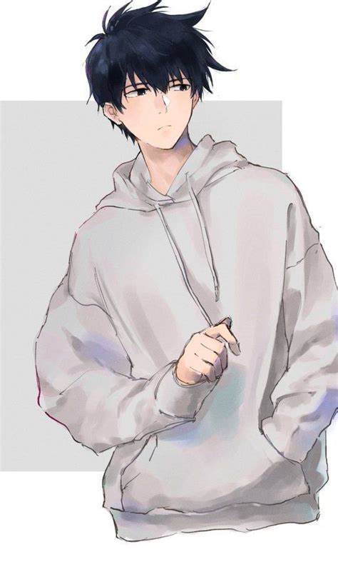 Hoodie Drawing Anime Boy Drawn Boy Hoodie Pencil And In Color Drawn