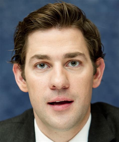 The pompadour is an undercut hairstyle featuring short cuts on the sides of the head, but longer hair brushed back over the highest point on the head. John Krasinski Short Straight Hairstyle