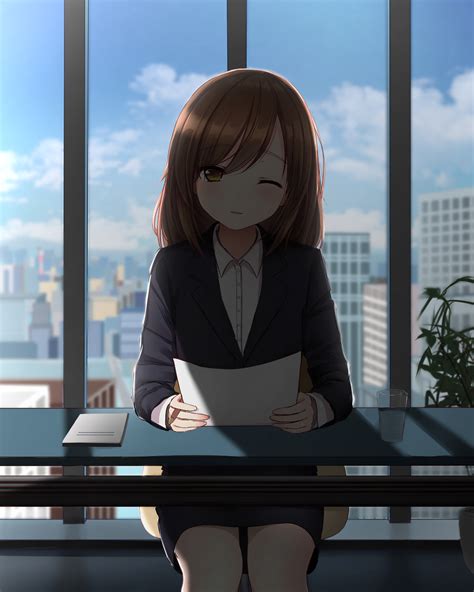 Black Suit Woman Highrise Invasion In Anime Icons Anime Suits