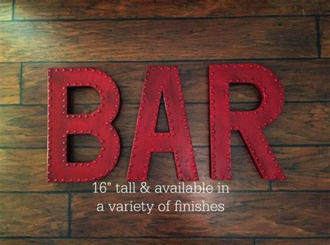 Bar Sign Bar Letters Marquee Letter Large Faux Metal Letters