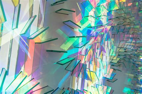 Dichroic Glass Installations By Chris Wood Reflect Light In A Rainbow Of Color In 2020 Light