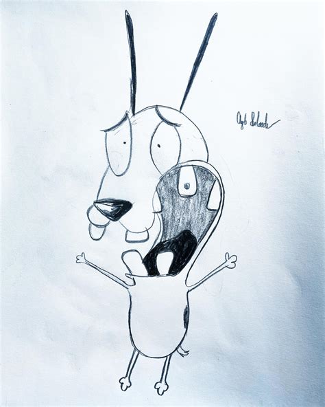 Courage The Cowardly Dog Quick Sketch By Kongzilla2010 On Deviantart