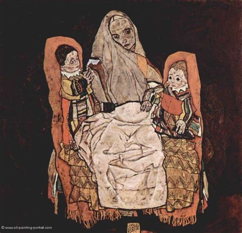 Mutter mit zwei Kindern Mutter Bilder Gemälde und Ölgemälde Replikation
