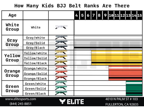 A Detailed Guide To The Kids Jiu Jitsu Belts Ranking System Elite Sports