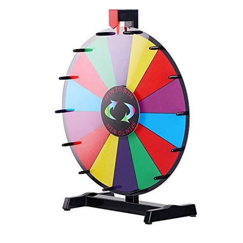 Winspin 18 Inch Round Tabletop Color Prize Wheel 14 Clicker Slots