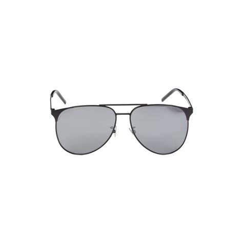 Заказать 61mm Aviator Sunglasses Saint Laurent цвет черный по цене 19 590 рублей на