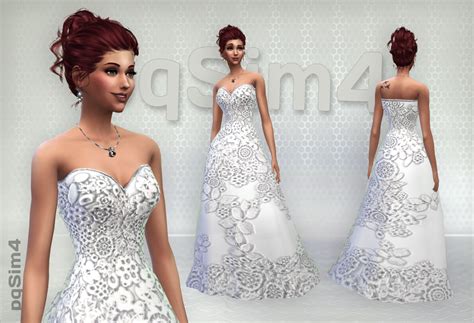 My Sims 4 Blog Long Lace Dresses And Clothing For Girls By Pqsim4