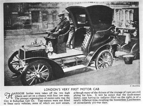 Londons First Motor Cab London Taxi Taxi Cab Vintage London Antique