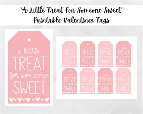 A Little Treat For Someone Sweet Printable Valentines T Etsy