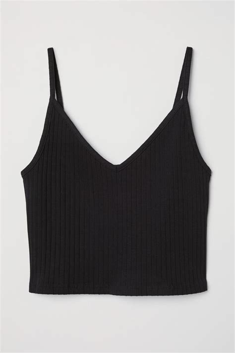 Black Tank Crop Top