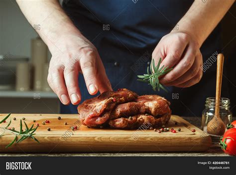 Chef Hands Cooking Image And Photo Free Trial Bigstock