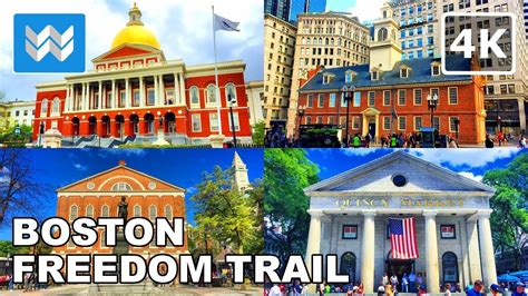 4k The Freedom Trail In Boston Massachusetts Usa 🇺🇸 Full Walking Tour
