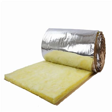 Fiber Glasswool Blanket With Aluminum Foil On One Side For Roofing Insulation China Glass Wool