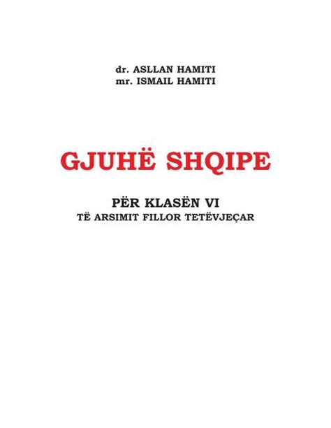Libër leximi i gjuhës shqipe