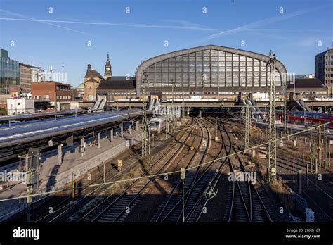 Hanseatic City Hamburg View Of The Tracks And The Main Station With