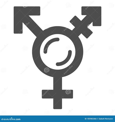 symbool voor transgender stevig pictogram lgbt concept symbool combinatie van gendersymbolen op