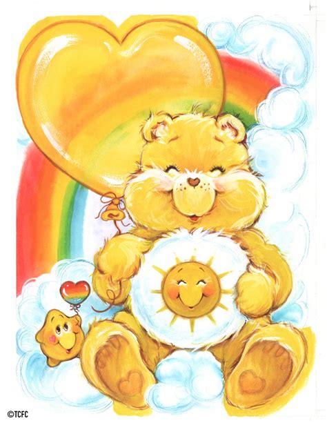 Care Bears Funshine With A Balloon Care Bears Vintage Sunshine Bear