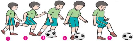 2.berlari dan menendang bola ke arah gawang. Nuansa Pendidikan: Variasi dan Kombinasi Gerak Dasar dalam ...