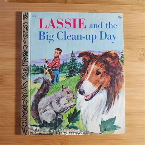 Vintage Golden Book Lassie And The Big Clean Up Day 1978 5th Edition T5813 600 Picclick