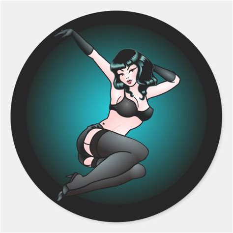 Pinup Girl Stickers Zazzle