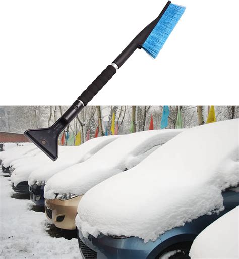 Car Winter Ice Scraper Snow Shovel 2 In One Large 10 Inch Brush And