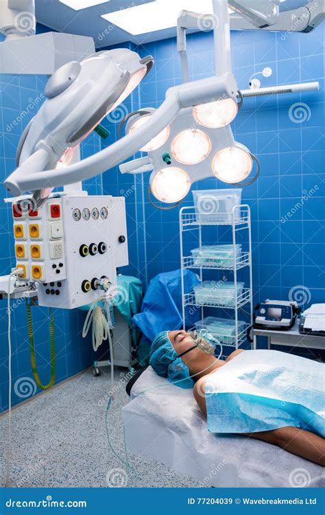 Patient Lying On Operation Bed Stock Image Image Of Male Health