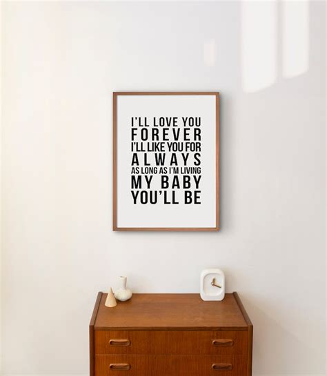 Ill Love You Forever Printable Nursery Decor Baby Etsy