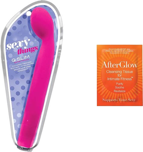 bundle 2 items blush sexy things g slim satin touch vibrator pink 5 pack toy