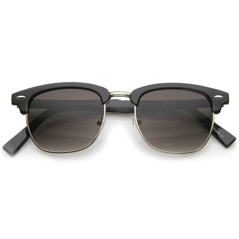 Vintage Half Frame Horned Rim Sunglasses Zerouv