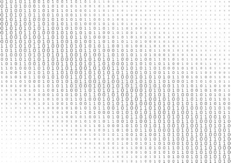 Binary Code Black And White Background Stock Illustration