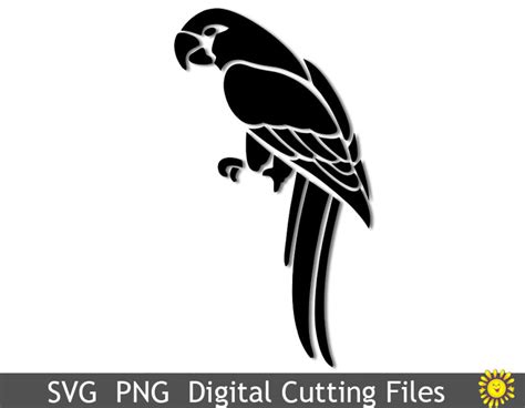 Svg And Png Cutting File Template Parrot Cricut Silhouette Digital Home