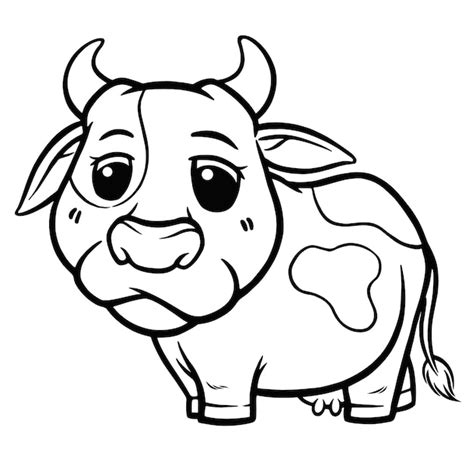 Premium Vector Cartoon Cow Coloring Book For Kids