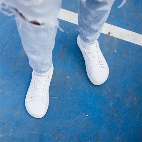 Barefoot Sneakers Barebarics Zoom All White Leather Barebarics