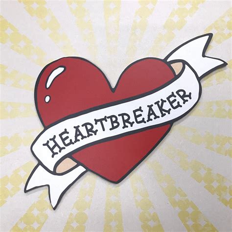 Tattoo Style Heartbreaker Sign - Etsy UK
