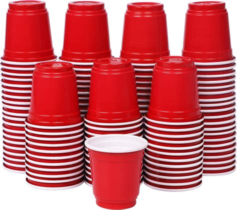 Zcaukya Mini Disposable Shot Cups 2oz 120 Count Red Plastic Cups