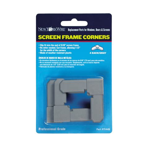 Saint Gobain Adfors 4 Pack Plastic Window Screen Frame Corners At