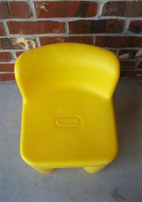 Vintage Little Tikes Chunky Chair Yellow Child Size Chair Etsy
