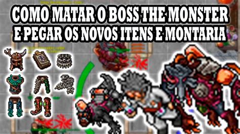 Tibia The Monster Boss Fight Drop De Novos Equipamentos E Nova Montaria Youtube