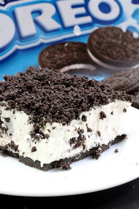 this easy frozen oreo dessert is light frozen summer dessert… so easy to prepare just perfect