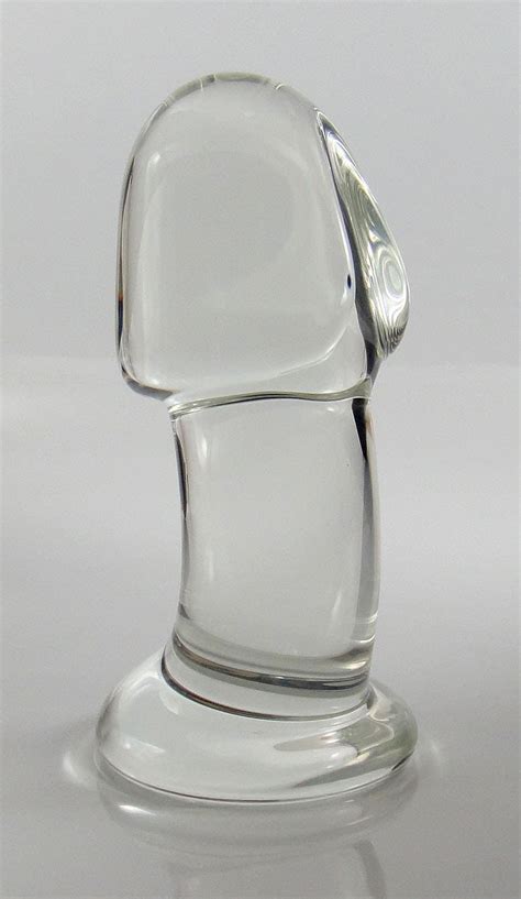 Large Glass Cock Head Butt Plug Sex Toy Etsy