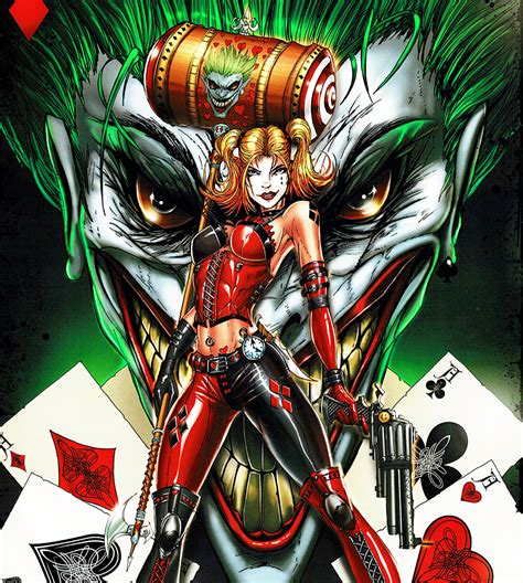 Harley Quinn And The Joker Playing Card Corner4art