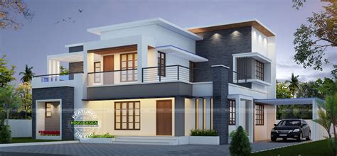 New Contemporary Kerala Home Designs Kerala Style 4 Bhk 1950 Sq Ft