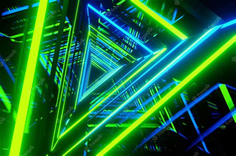 Premium Photo Abstract Neon Light Background Growing Neon Technology