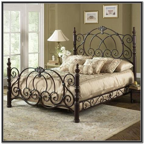 Wrought Iron Bed Frames Queen Bedroom Home Decorating Ideas 4aw1lod8r2