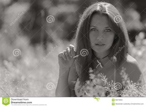 Beautiful Young Girl In The Park Stock Image Image Of Cute Happy