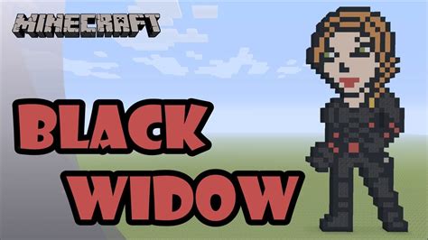 Minecraft Pixel Art Tutorial And Showcase Black Widow Avengers